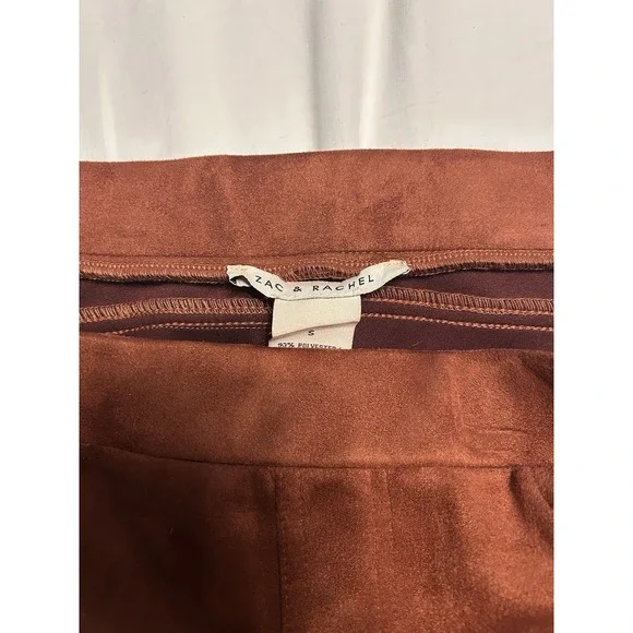 Zac & Rachel Women's Small Burnt Orange Brown Skinny Pants Soft Stretch Comfort - Picture 3 of 5